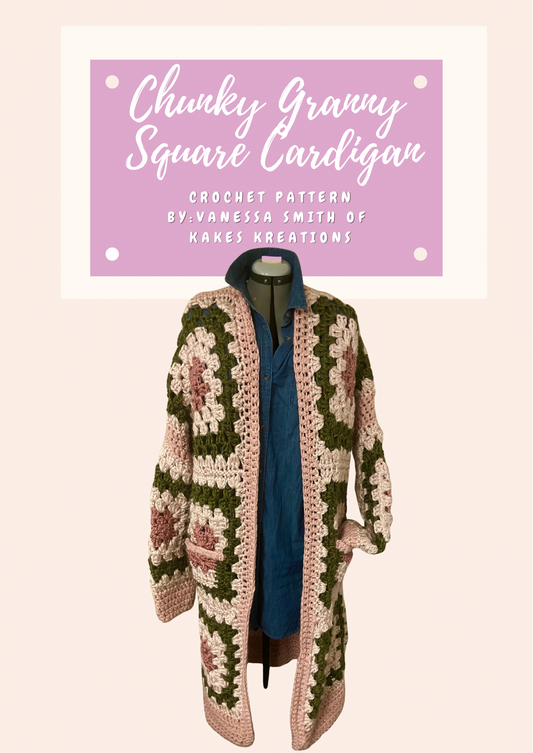 Pattern- Chunky Granny Square Cardigan