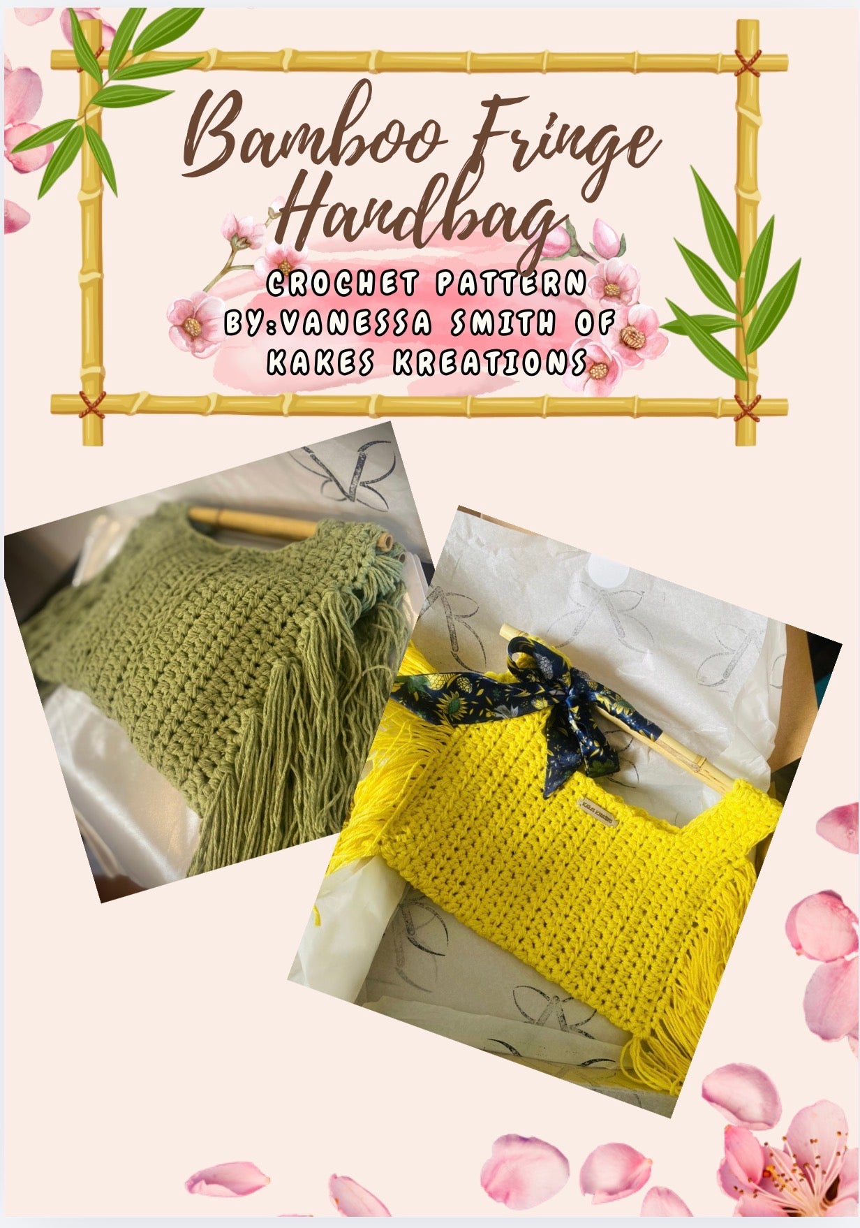 Pattern- Bamboo Fringe handbag