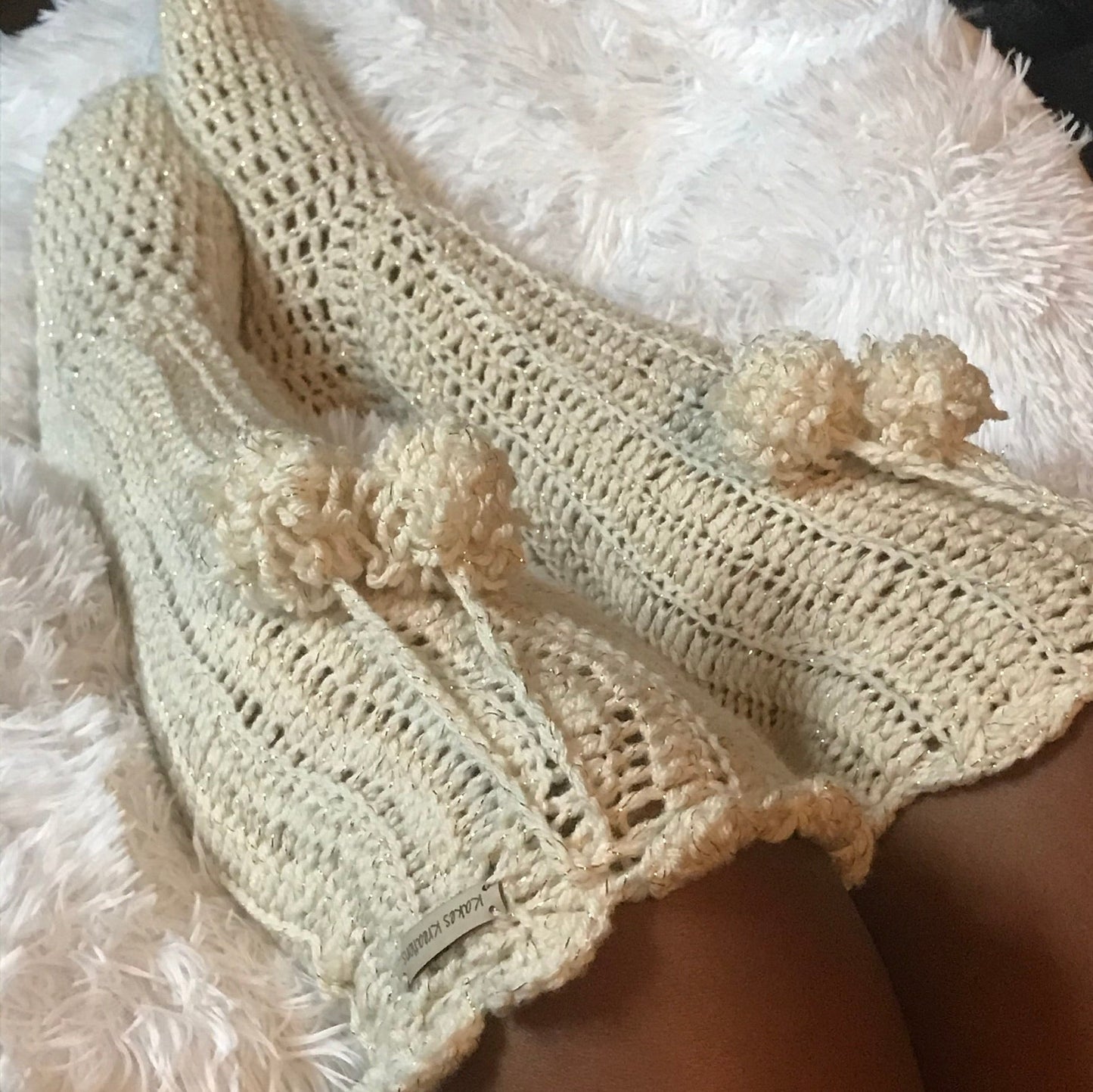 Crochet knee socks