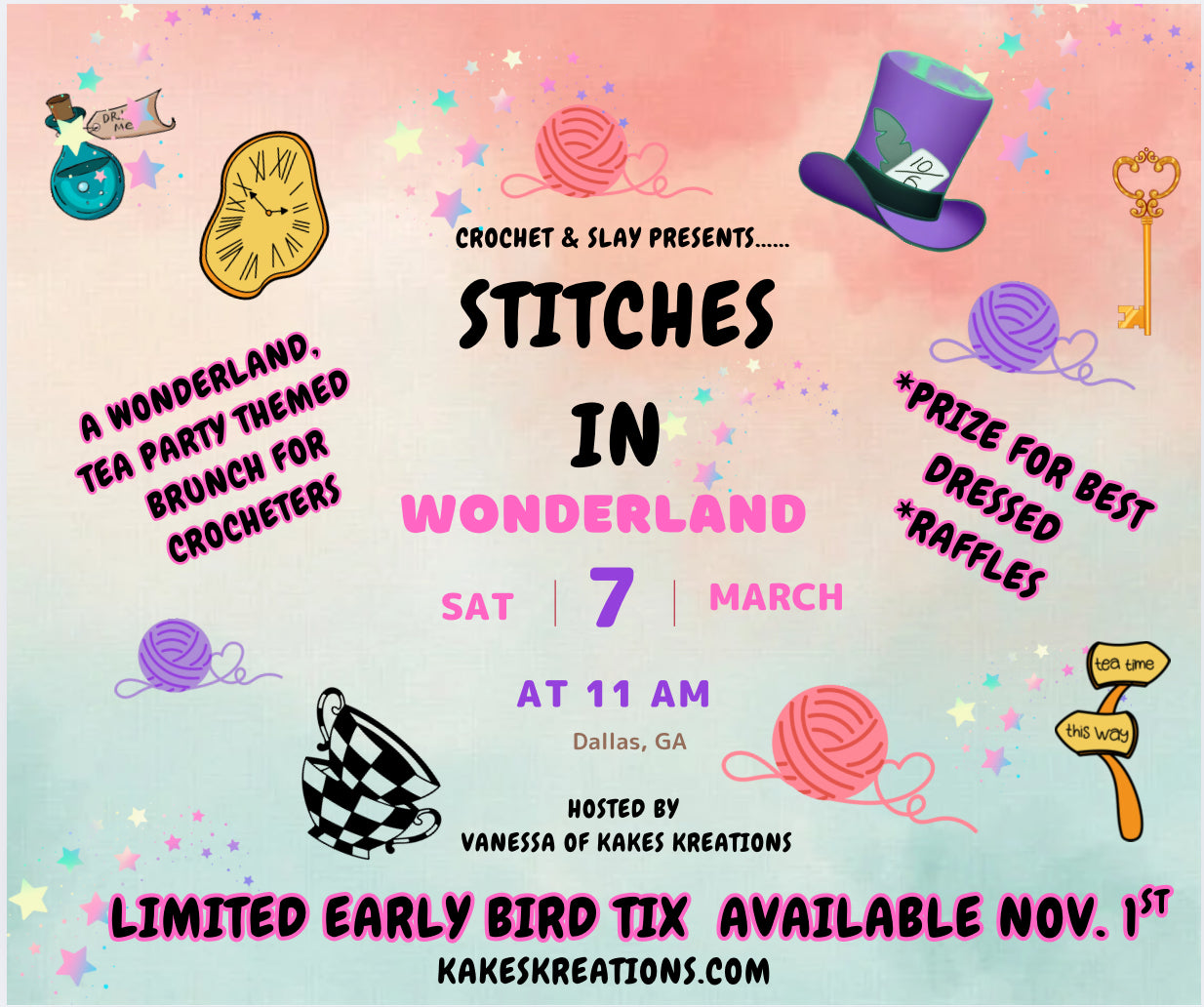 Crochet & Slay presents: Stitches in Wonderland