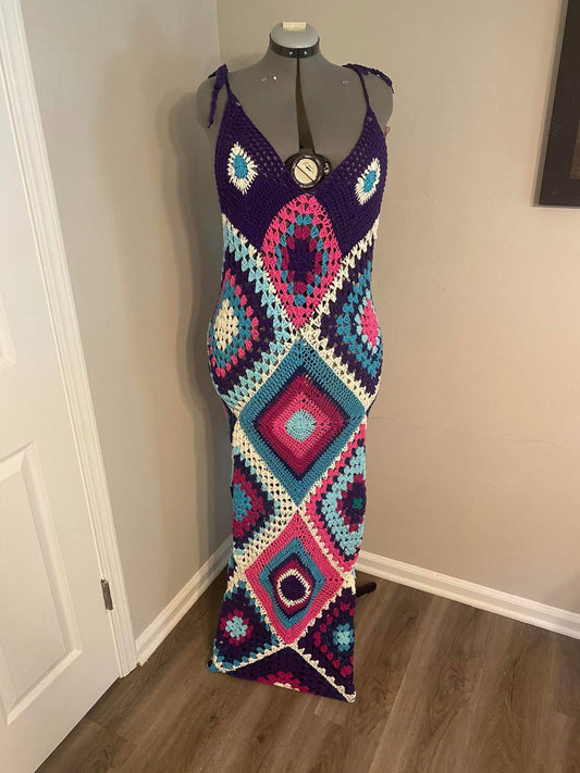 granny square dress custom
