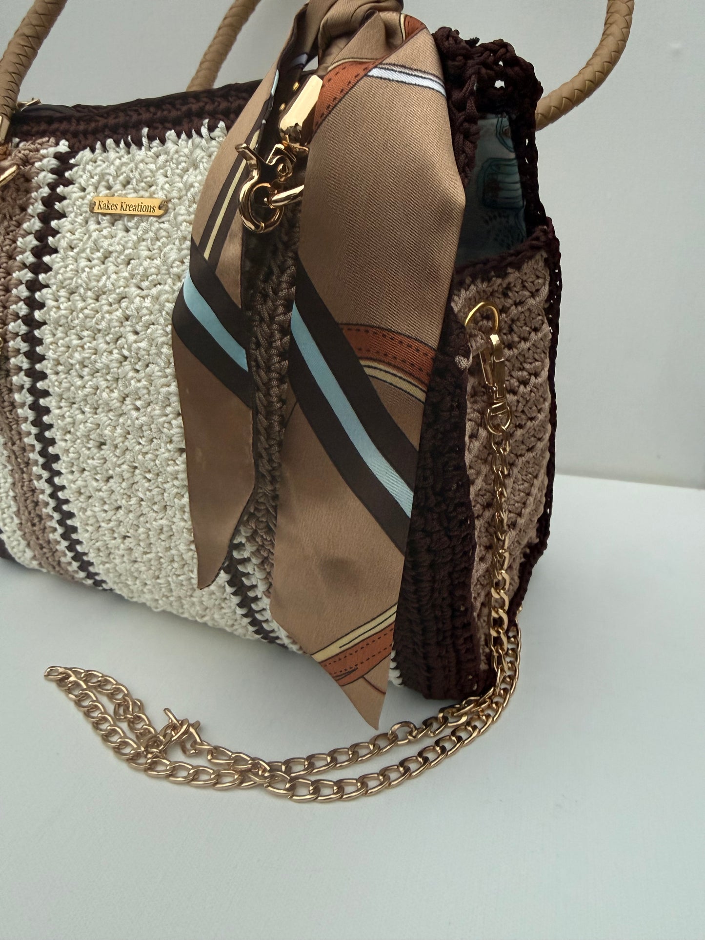 Ombré Crochet Tote Bag