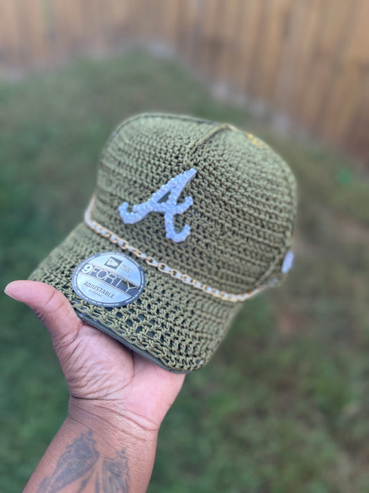 Custom Crochet Pearls sports hats