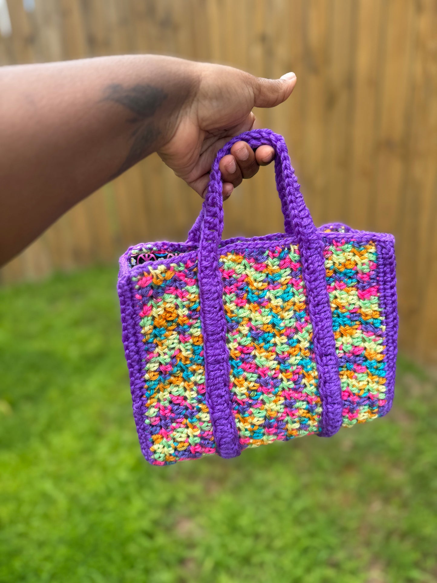 Pattern- Purple Pebbles Tote bag