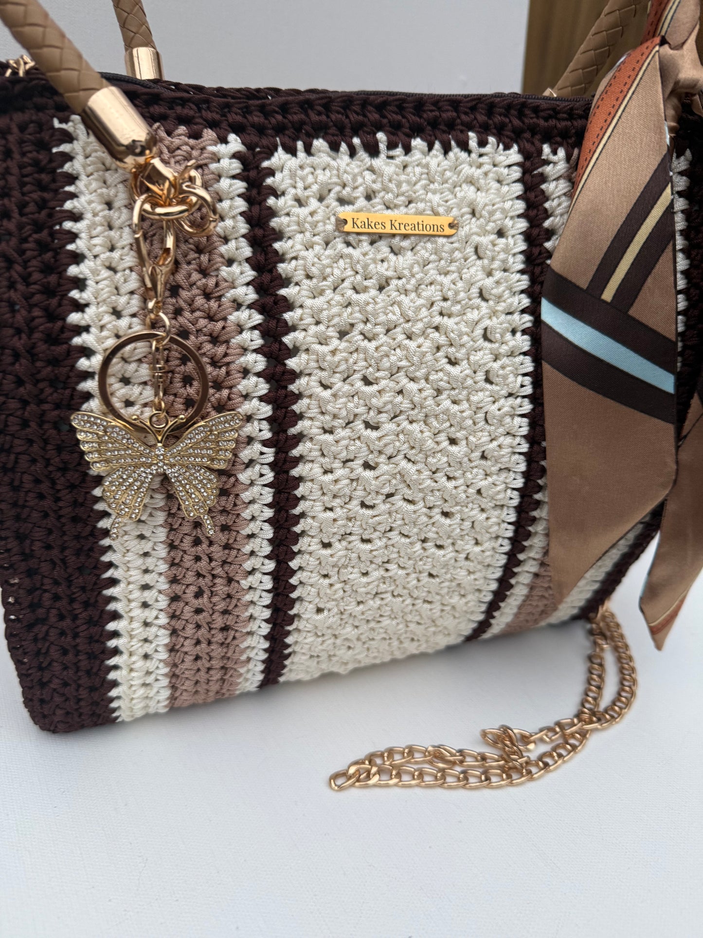 Ombré Crochet Tote Bag