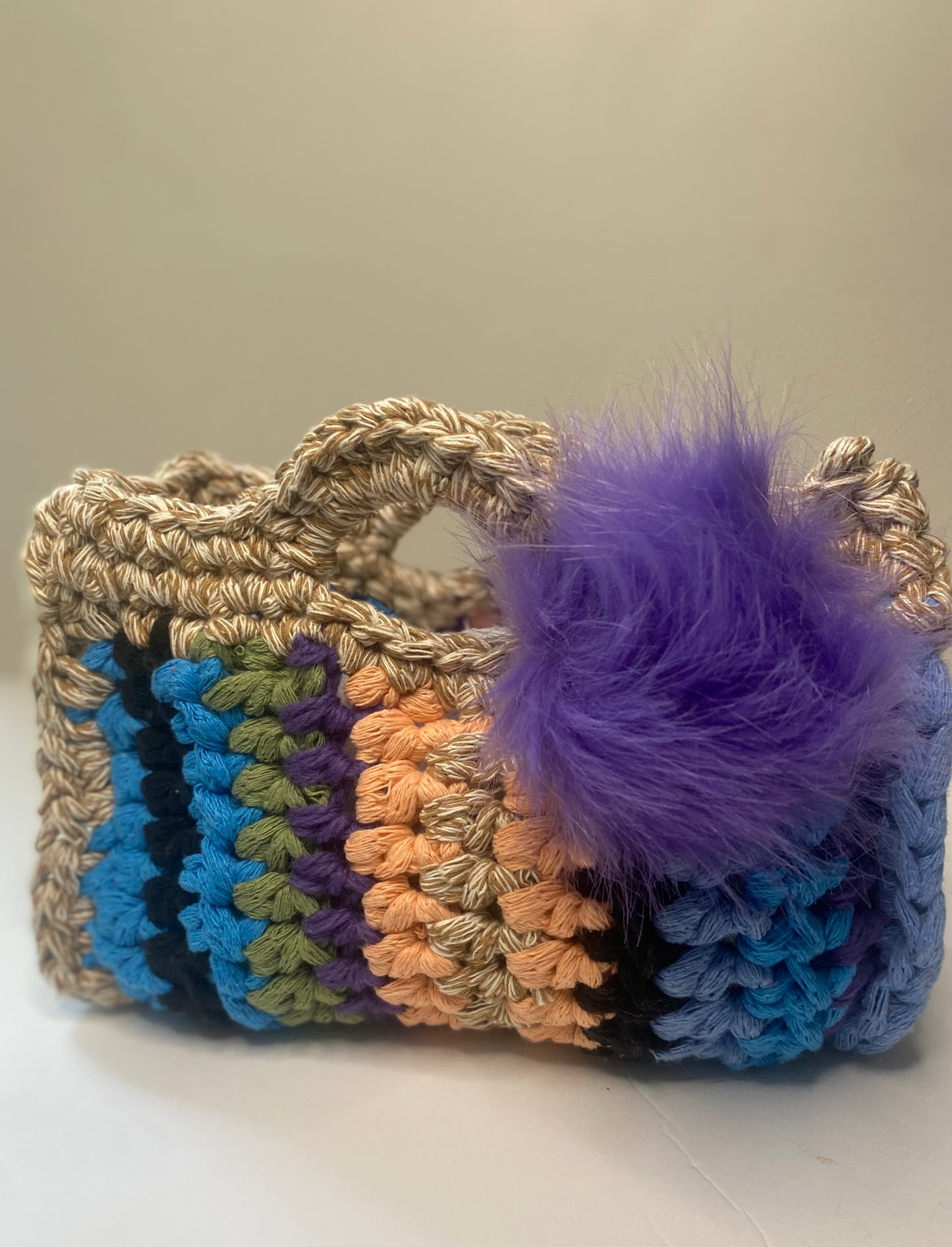Striped bag, Kreations by V Luxury Handbag