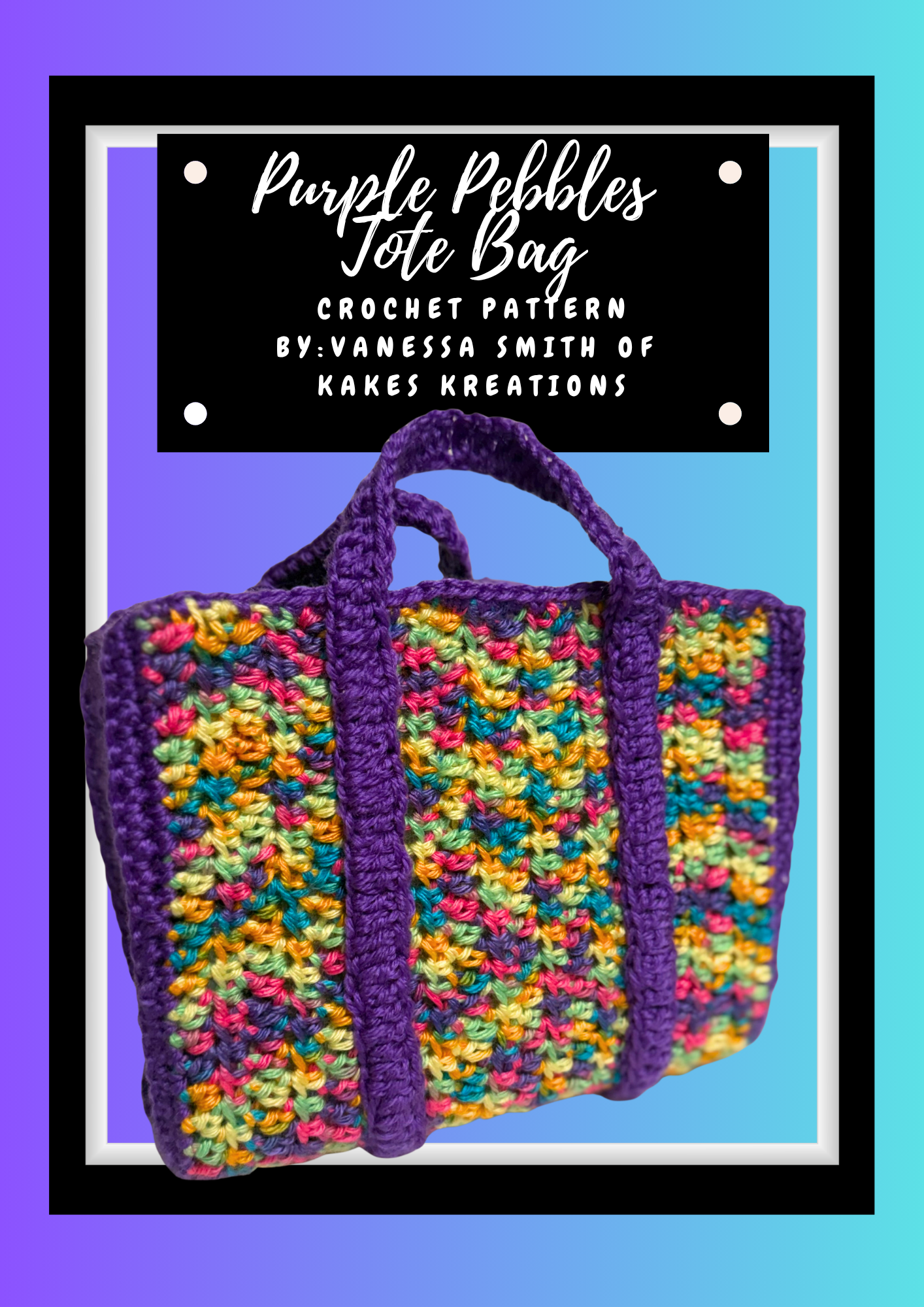 Pattern- Purple Pebbles Tote bag