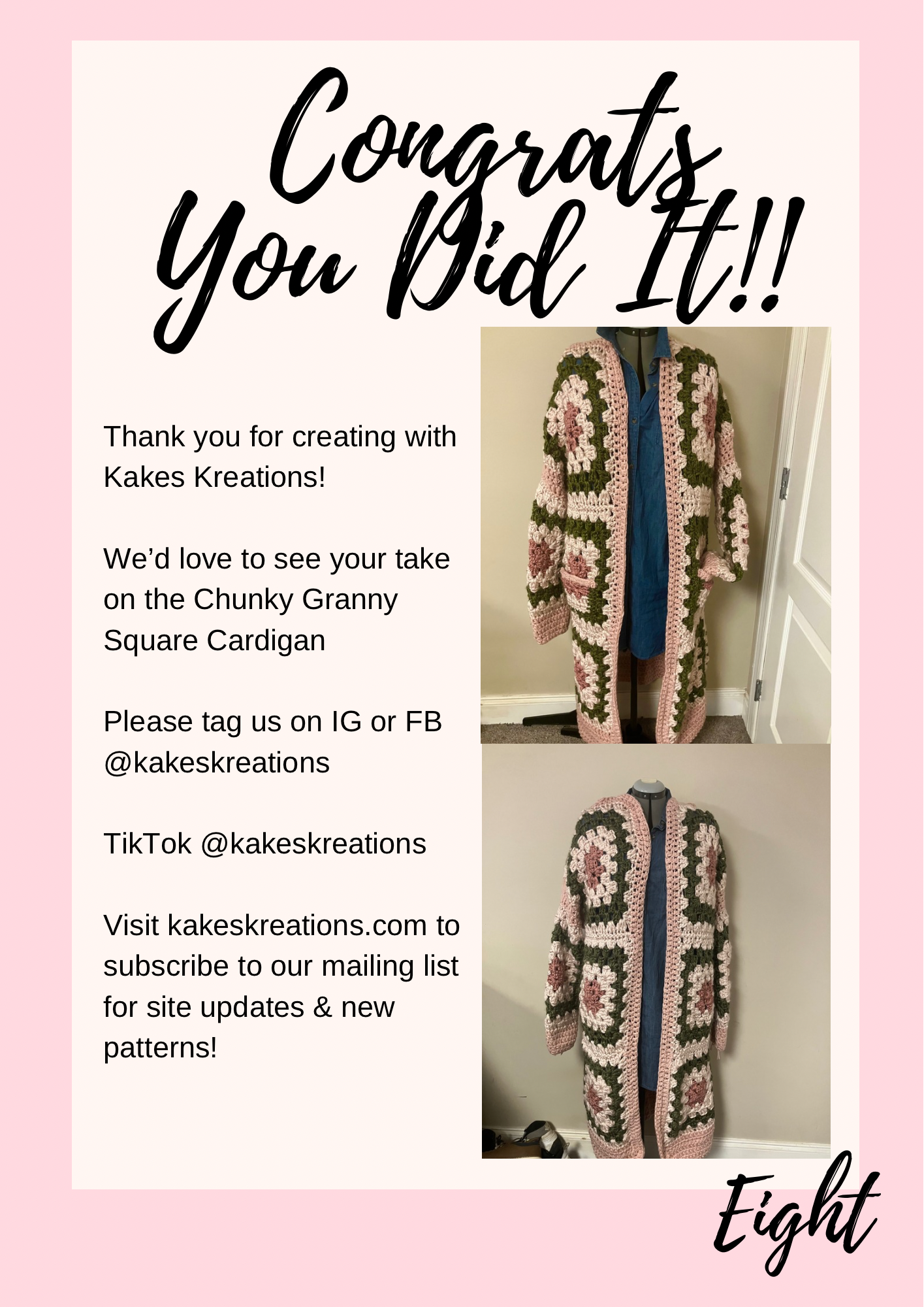 Pattern- Chunky Granny Square Cardigan