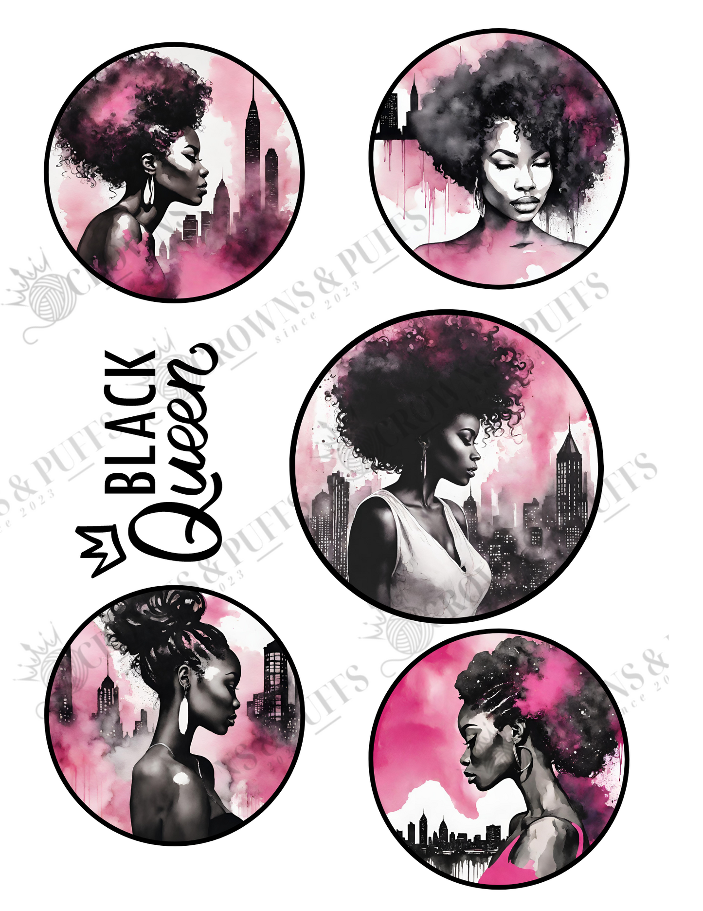 Melanin ladies jumbo sticker pack ready to ship (12-14 stickers)