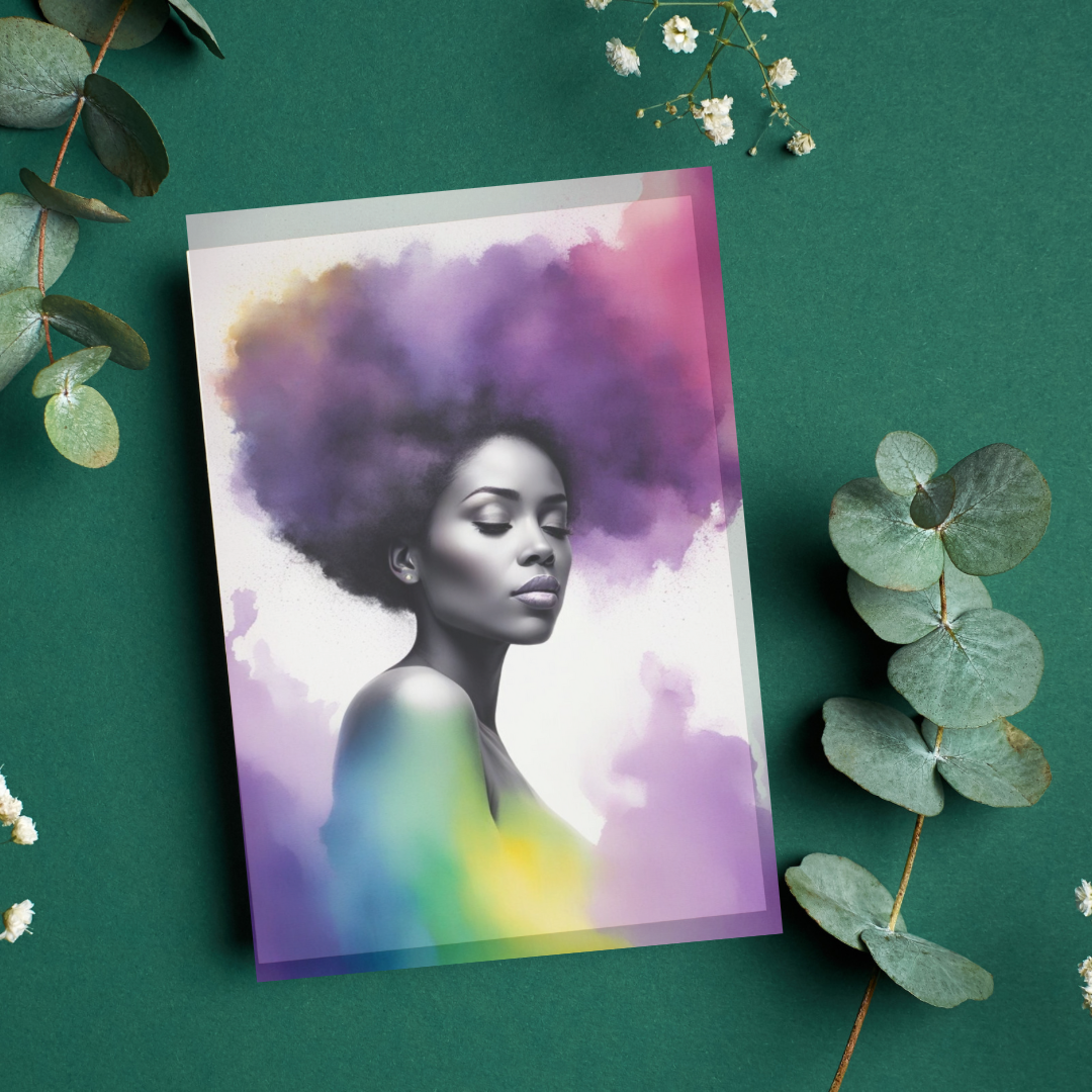 10 pack Melanin greeting cards (blank)