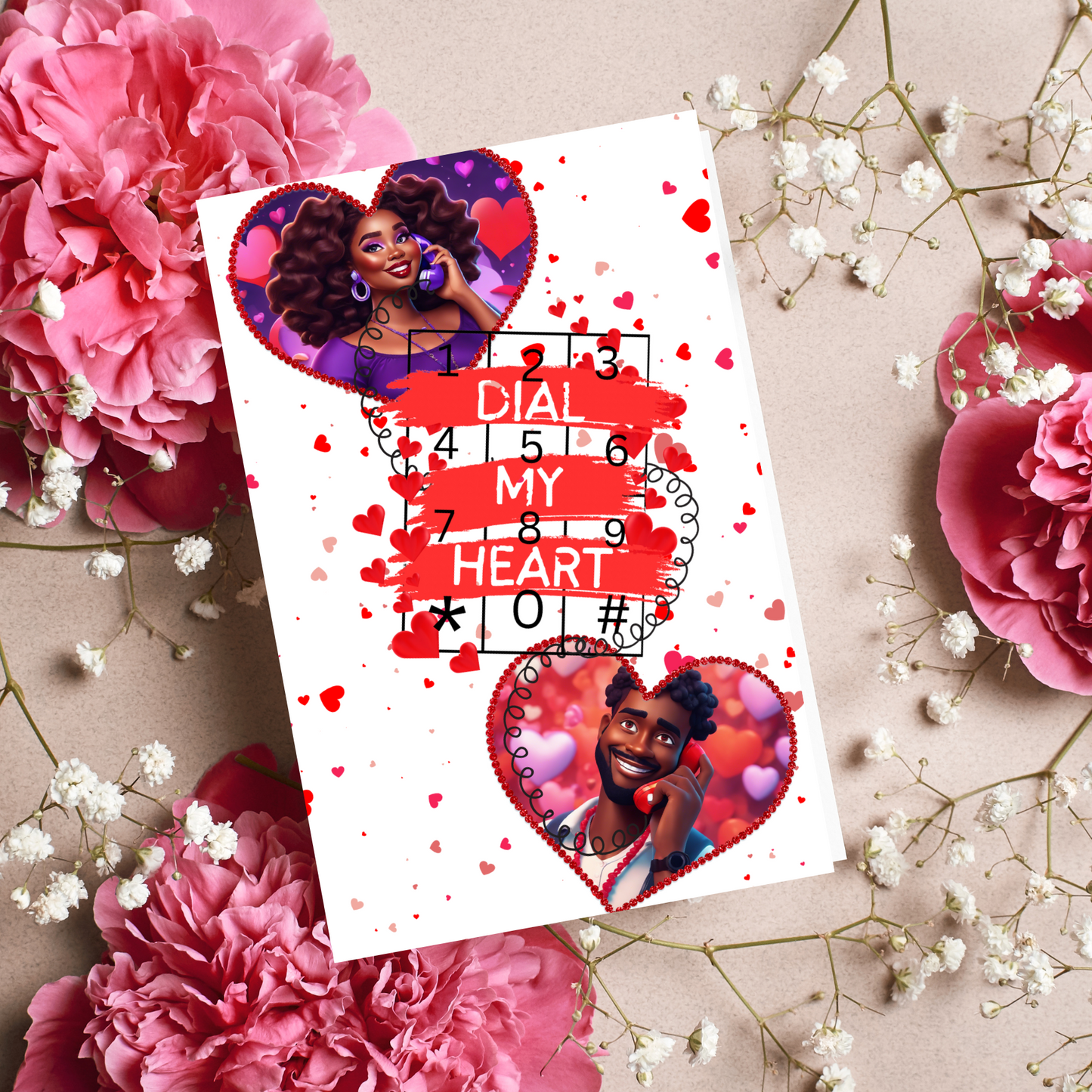 Valentine cards bundle, African American greeting cards
