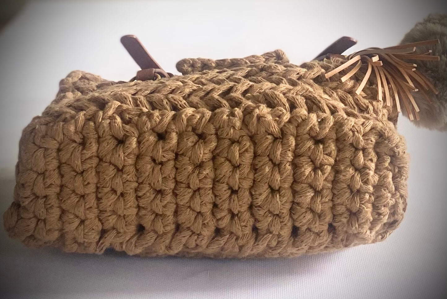 Classic crochet Handbag 1 of 1, Kreations by V Luxury Crochet Handbag