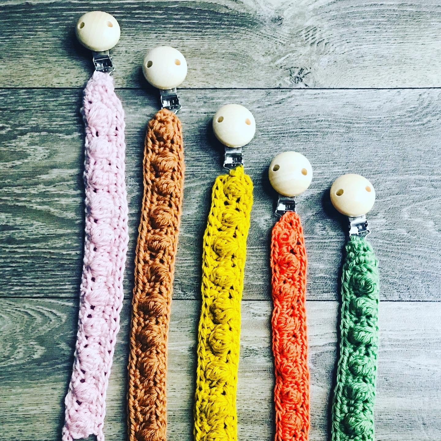 Pacifier clip, 100% cotton