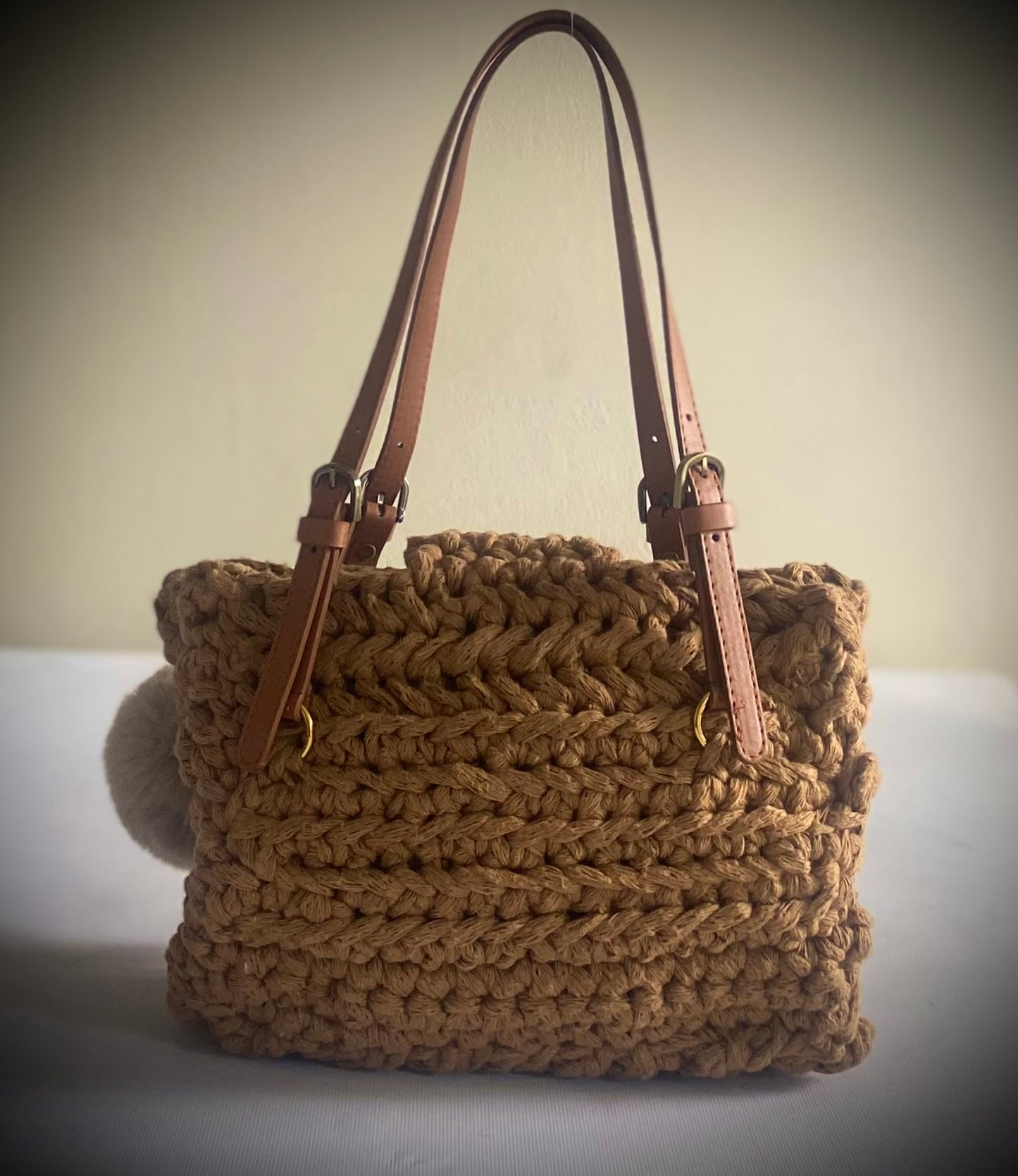 Classic crochet Handbag 1 of 1, Kreations by V Luxury Crochet Handbag
