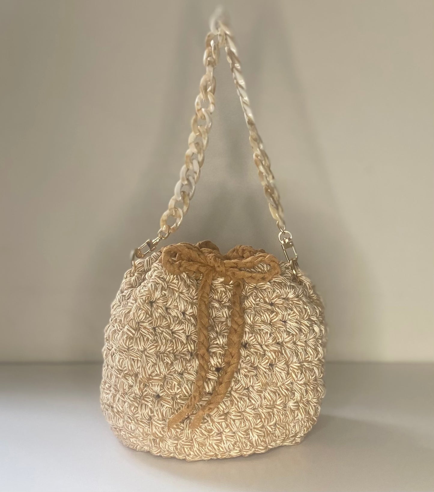 Bucket handbag, Kreations by V Luxury Handbag