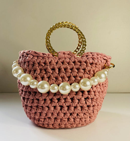 Semi bucket small handbag, Kreations by V Luxury Handbag