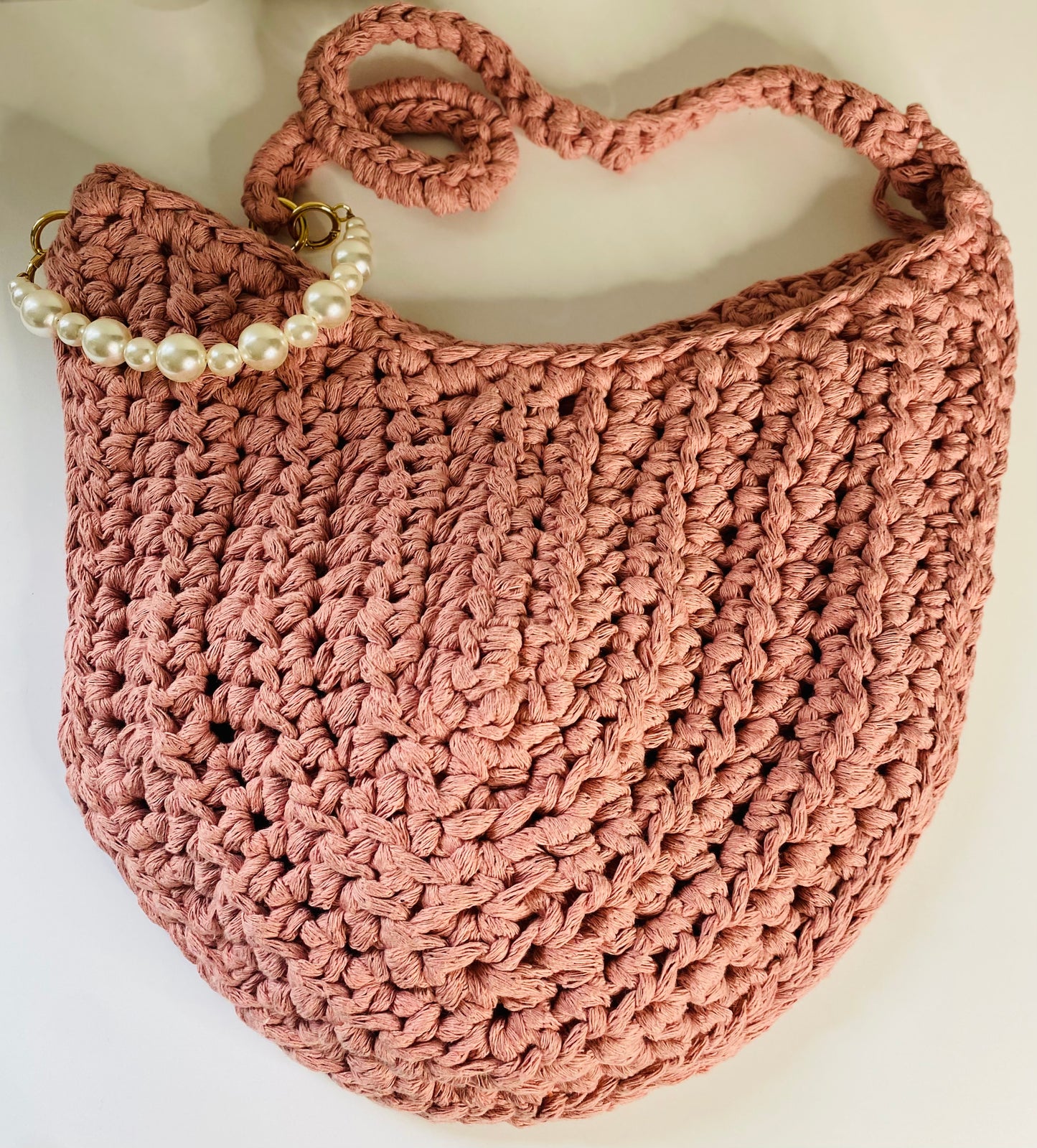Pink Hobo style market bag, Kreations by V Luxury Handbag