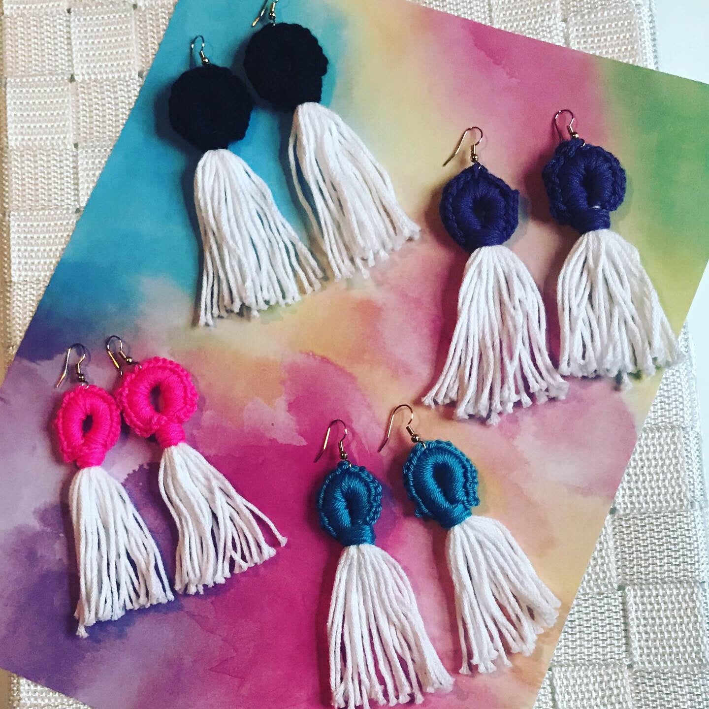 Tassel crochet earrings