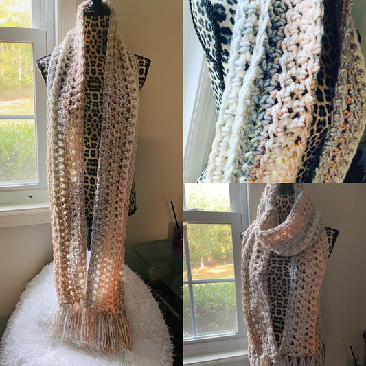 Chunky fringe scarf