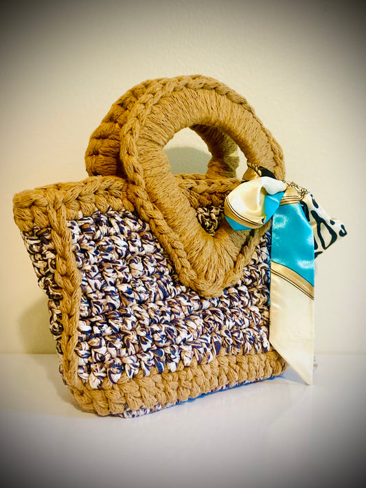 Wild side Mini tote bag, Brown, Kreations by V Luxury Handbag